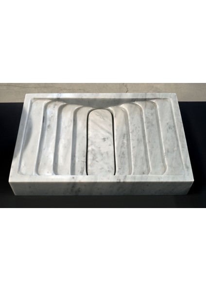 Özel Tasarım Köşeli Mermer Lavabo-W1