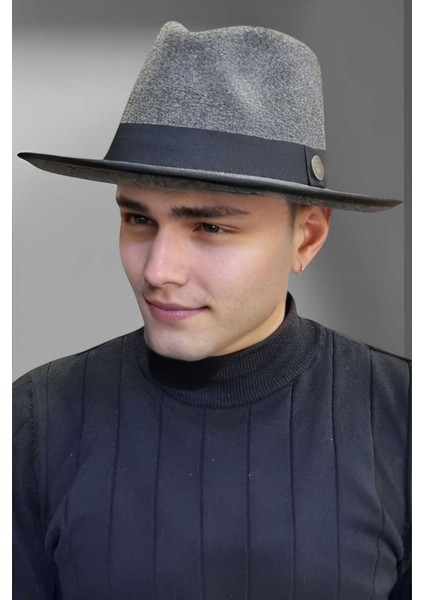 Erkek Panama Kaşe Biyeli Fötr Şapka