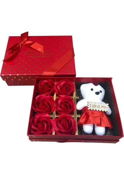 BigTrendStore Aşk Dolu Hediye Kutusu - Güller, Ayıcık ve Dilek Şişesi ile Romantik Sürpriz!