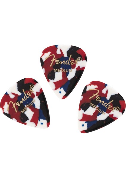 Fender Gitar Penası 3 Adet Classic Celluloid Confetti 351 Shape Medium