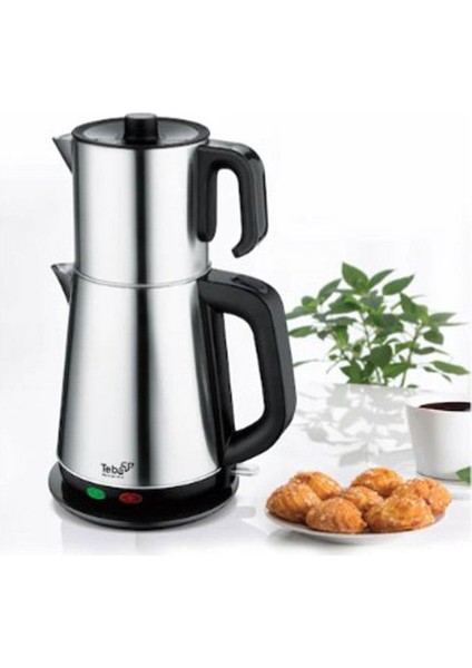 Teba Thc-800 Cm Elektrikli Çelik Çay Makinesi 1.8 Lt Su / 0.8 Lt Demlik