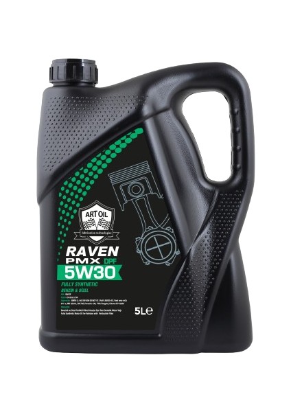 Raven 5W30 Pmx Dpf Benzin&Dizel&Lpg'li Tüm Araçlar İçin Motor Yağı (2025 Üretim) (5litre)