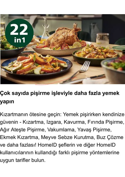 8.3 L (Yeni Seri) Aile Boyu Kapasite 22'in1 Uzaktan Bağlantılı Premium Airfryer | 7 Porsiyon - Onerous Tartı Hediye