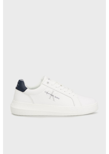 Logolu Deri Sneaker Ayakkabı YM0YM00681YAF Erkek Ayakkabı YM0YM00681 Yaf