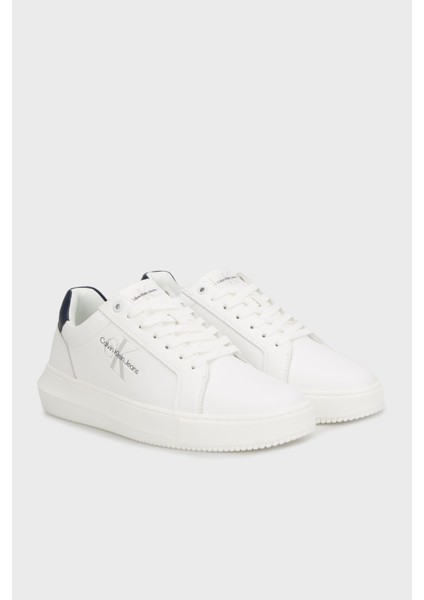 Logolu Deri Sneaker Ayakkabı YM0YM00681YAF Erkek Ayakkabı YM0YM00681 Yaf