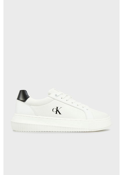 Logolu Deri Sneaker Ayakkabı YW0YW0176901W Bayan Ayakkabı YW0YW01769 01W