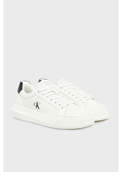 Logolu Deri Sneaker Ayakkabı YW0YW0176901W Bayan Ayakkabı YW0YW01769 01W