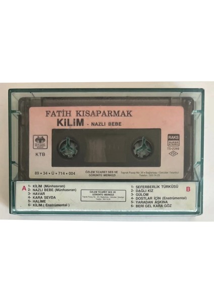 Fatih Kısaparmak Kilim Nazlı Bebe Kaset (Orjinal Dönem Kağıt Baskı)