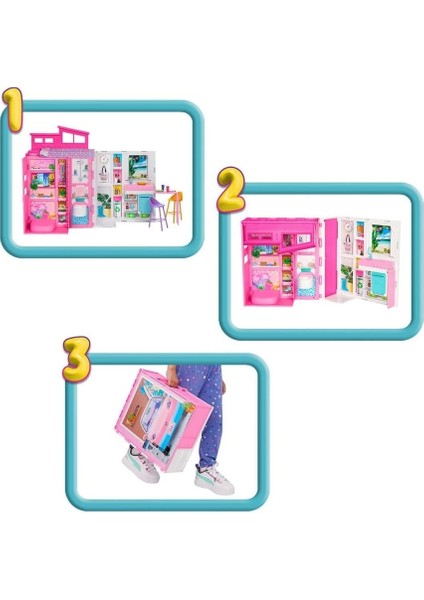 Çocuk HRJ76 Barbienin Yeni Portatif Evi 2024 indirimleri