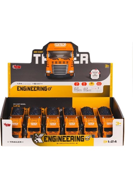 Çocuk KLX800-246 Işıklı Müzikli Dorseli Tır 1:24 -Vardem Oyuncak