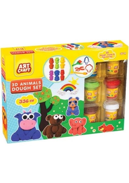 Çocuk Dede Art Craft Üç Boyutlu Hayvanlar Hamur Set
