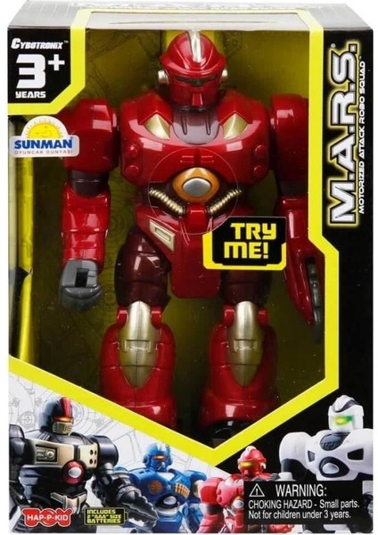 Çocuk M.a.r.s. Sesli ve Işıklı Yürüyen Robot 18 Cm.