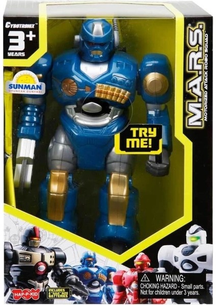 Çocuk M.a.r.s. Sesli ve Işıklı Yürüyen Robot 18 Cm.
