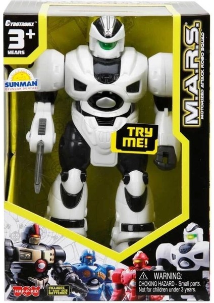 Çocuk M.a.r.s. Sesli ve Işıklı Yürüyen Robot 18 Cm.