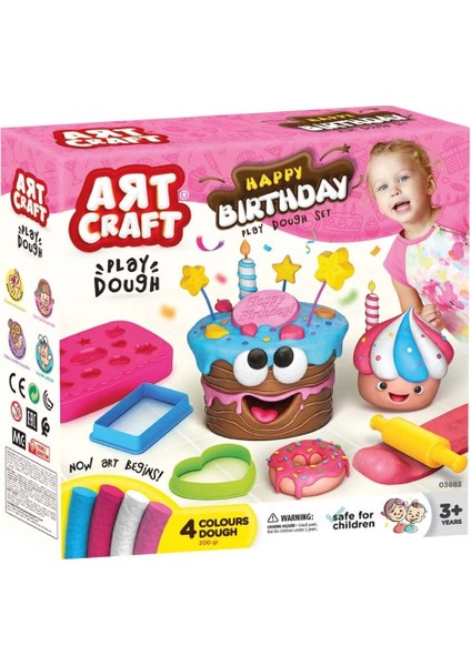 Çocuk Art Craft Doğum Günü Oyun Hamuru Seti 10 Parça