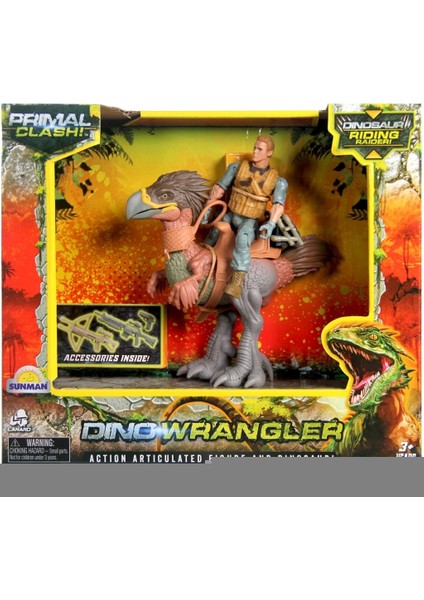 Çocuk Primal Clash Dino Wrangler Dinozor Binici Macera Seti fırsatları