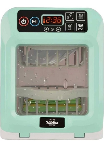 Çocuk Dokunmatik Ekranlı ve Sesli Oyuncak Bulaşık Makinesi