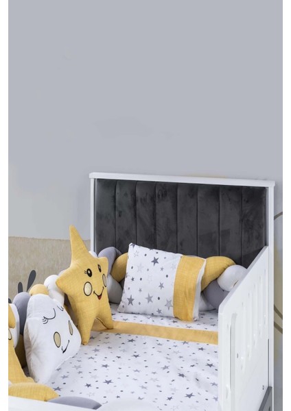 Renas Yavru Yataklı Kapitoneli Çocuk Karyola (%100 Mdf Malzeme)