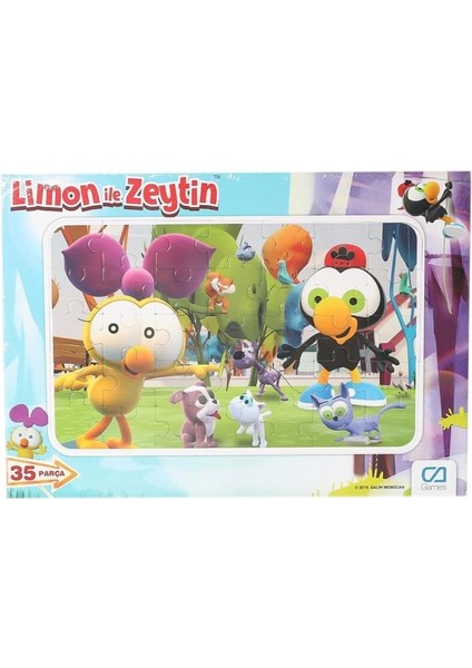 Çocuk CAFRM-5082-5083 Limon ile Zeytin Frame Puzzle 35 Parça