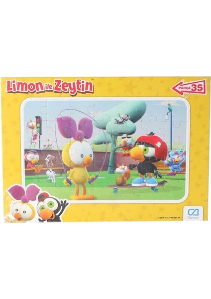 Çocuk CAFRM-5082-5083 Limon ile Zeytin Frame Puzzle 35 Parça
