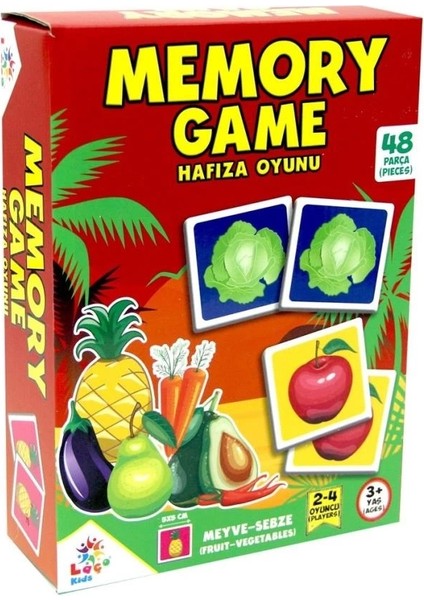 Çocuk LC7231 Laço, Hafıza Oyunu, Meyve - Sebze / +3 Yaş