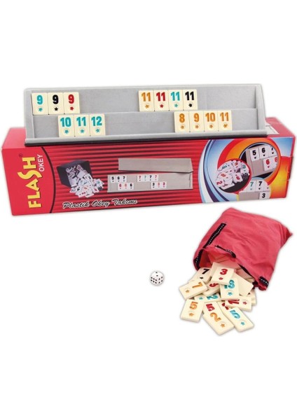 Çocuk 1010129 Flash Plastik Okey Takımı ,star Okey