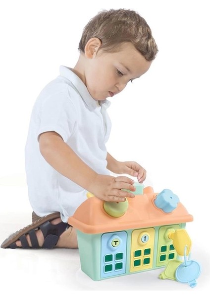 Çocuk 5297 Mutlu Bultak Ev Kilitli Kapı -Dolu Oyuncak