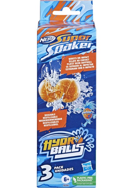 Çocuk F6392 Nerf Super Soaker Hydro Balls 3lü +6 Yaş