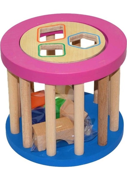 Çocuk Playwood Eğitici Ahşap Silindir Bultak