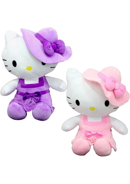 Çocuk Peluş Hello Kitty Elbiseli Şapkalı 36 cm