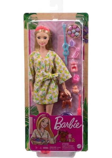 Çocuk HKT90 Barbie Wellness - Spa Günü Sarışın Bebek