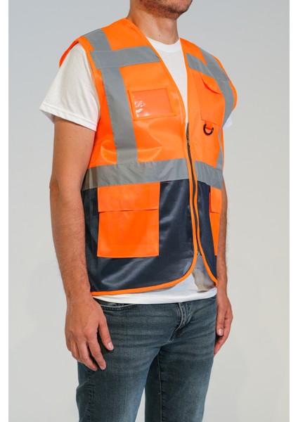 Mühendis Reflektörlü Ikaz Yeleği 10 Adet Turuncu fiyatları