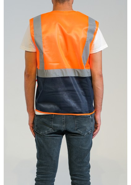 Mühendis Reflektörlü Ikaz Yeleği 10 Adet Turuncu indirimleri