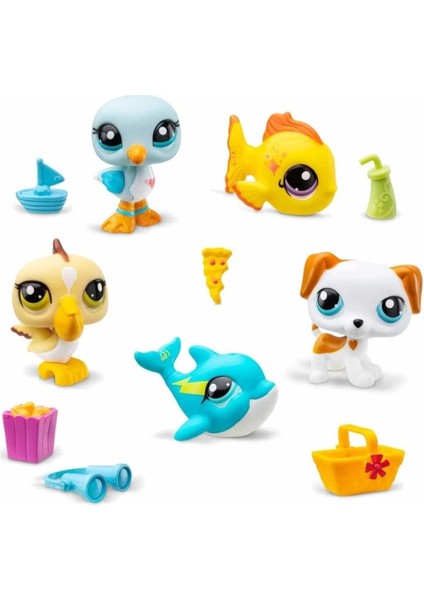 Çocuk 1005103 Littlest Pet Shop Minişler 5'li Figür Seti S1 Çiftlik Temalı -Sunman