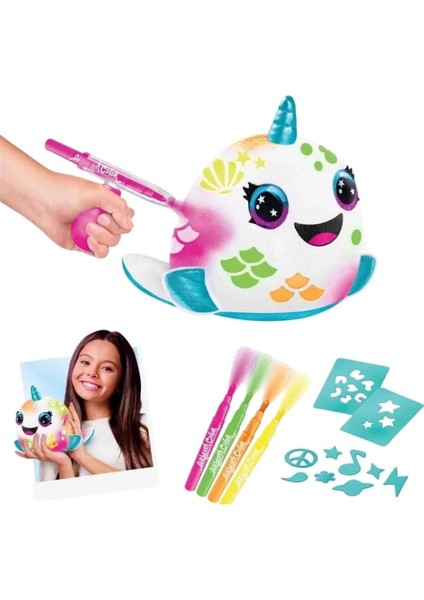 Çocuk Airbrush Peluş Neon Boyama Seti modelleri