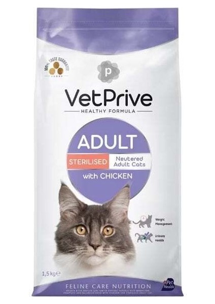 Tavuklu Kısırlaştırılmış Kedi Maması 1.5 Kg