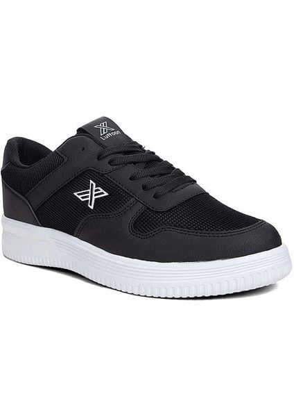 4027-25 Deri Anorak Anatomik Erkek Sneaker Siyah Beyaz 45-48