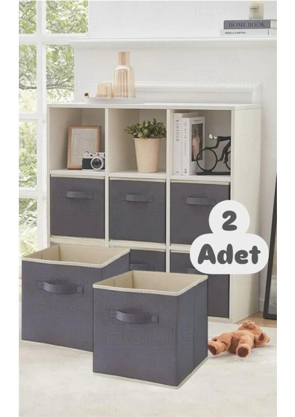 2'li Dolap Içi Çamaşır Oyuncak Düzenleyici Kapaksız Saklama Kutusu Organizer 30 x 30 x 30