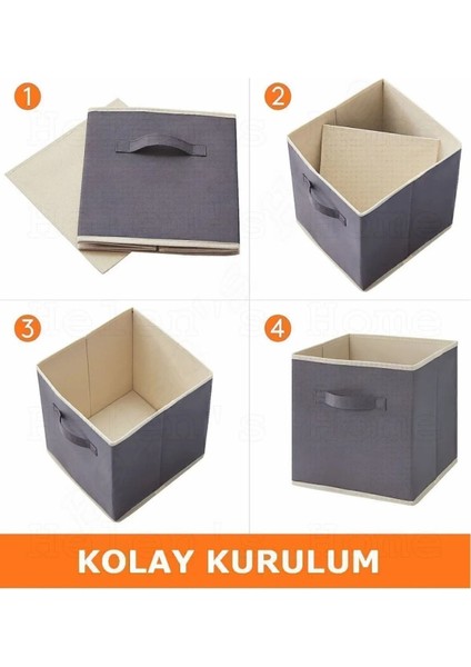 2'li Dolap Içi Çamaşır Oyuncak Düzenleyici Kapaksız Saklama Kutusu Organizer 30 x 30 x 30