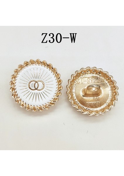 Z30-W Stili 15MM Metal Düğmeler Boyalı Logo Üst Düzey Moda Giyim Rüzgarlık Takım Elbise Kazak Ceket Ev Dıy Dikiş Malzemeleri (Yurt Dışından)