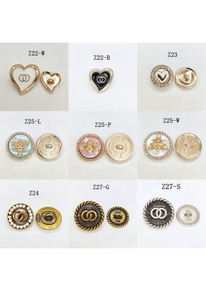 Z30-W Stili 15MM Metal Düğmeler Boyalı Logo Üst Düzey Moda Giyim Rüzgarlık Takım Elbise Kazak Ceket Ev Dıy Dikiş Malzemeleri (Yurt Dışından) fiyatları