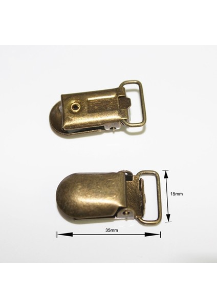 Bronz Tarzı Kurşunsuz Metal Emzik Paci Suspensorio Askı Klipsi Tutacağı Klips Tutacağı Kumaş Aksesuarılot (Yurt Dışından)