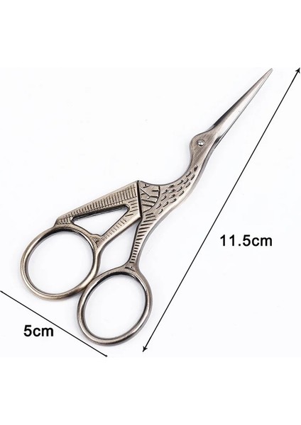 11.5cm Mavi Bakır Stili Yüksek Li Avrupa Çapraz Dikiş Retro Vintage Antika Dikiş Kuyruk El Sanatları Dıy Ev Kumaş Kesim Trim Makas (Yurt Dışından)