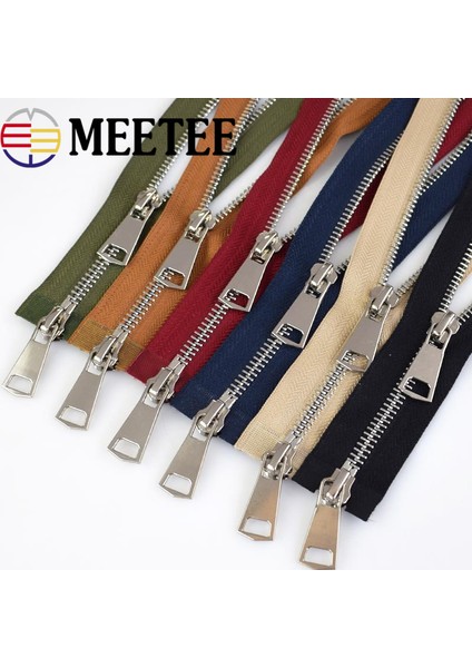 A3-11 Ordu Stili No.5 Boyutu Adet Meetee 120 cm 5 # Metal Fermuarlar Çift Kaydırıcı Açık Uçlu Uzun Zip Dıy Aşağı Ceket Ceket Dikiş Giyim Için Terzi Aksesuar (Yurt Dışından)