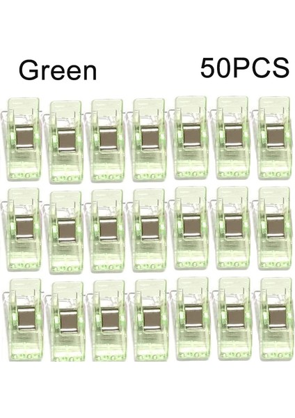 Yeşil 50 Adet Tarzı Pcs Çok Amaçlı Dikiş Klipleri Dıy Kapitone Dikiş Craft Için Renkli Plastik Bağlama Klipleri Dikiş Bağlama Araçları (Yurt Dışından)