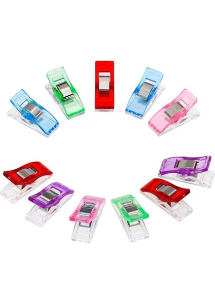 20 Adet Mavi Stil Pcs Dikiş Klipsleri Plastik Klipsler Kapitone Crafting Crocheting Örgü Güvenlik Klipsleri Çeşitli Renkler Bağlama Klipsli Kağıt (Yurt Dışından)