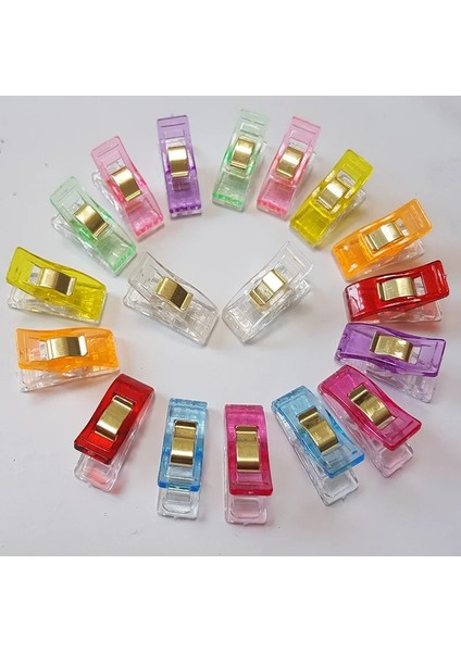 09 Mor Tarzı Çok Renkli Plastik Kapitone Klipler Kumaş Kelepçeler Patchwork Hemming Dikiş Araçları Dikiş El Sanatları Accessoriee Coutur (Yurt Dışından)