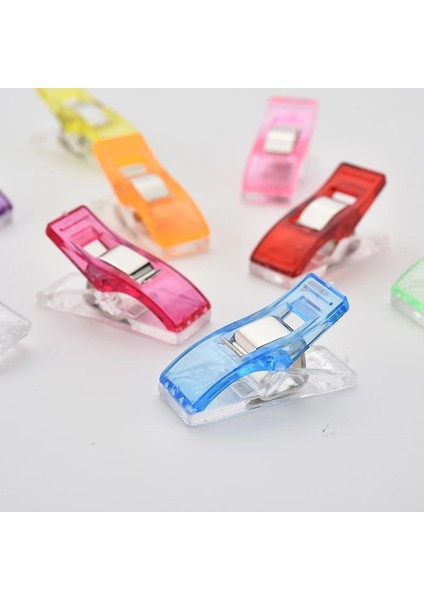 09 Mor Tarzı Çok Renkli Plastik Kapitone Klipler Kumaş Kelepçeler Patchwork Hemming Dikiş Araçları Dikiş El Sanatları Accessoriee Coutur (Yurt Dışından)