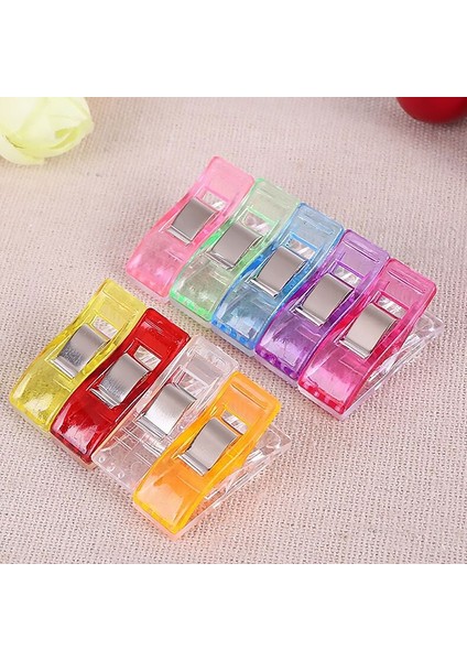 Yeşil 20 Adet Tarzı Iş Ayak Kılıfı Çok Renkli Plastik Klipsler Kumaş Kelepçeler Patchwork Kıvırma Dikiş Araçları Dikiş Aksesuarları Clothelamp (Yurt Dışından)