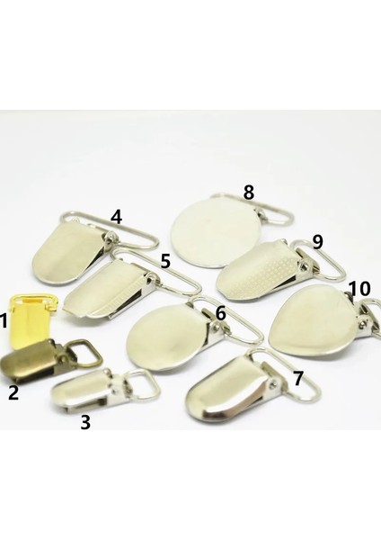 6-25 mm Gümüş Stil Kumaş Konfeksiyon Pantolon Çantaları Için Metal Askı Emzik Sahipleri Klipler Craft # (Yurt Dışından) modelleri